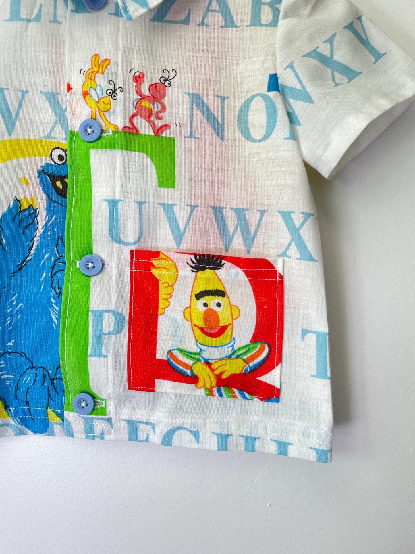 Upcycled Sesame Street Button Up