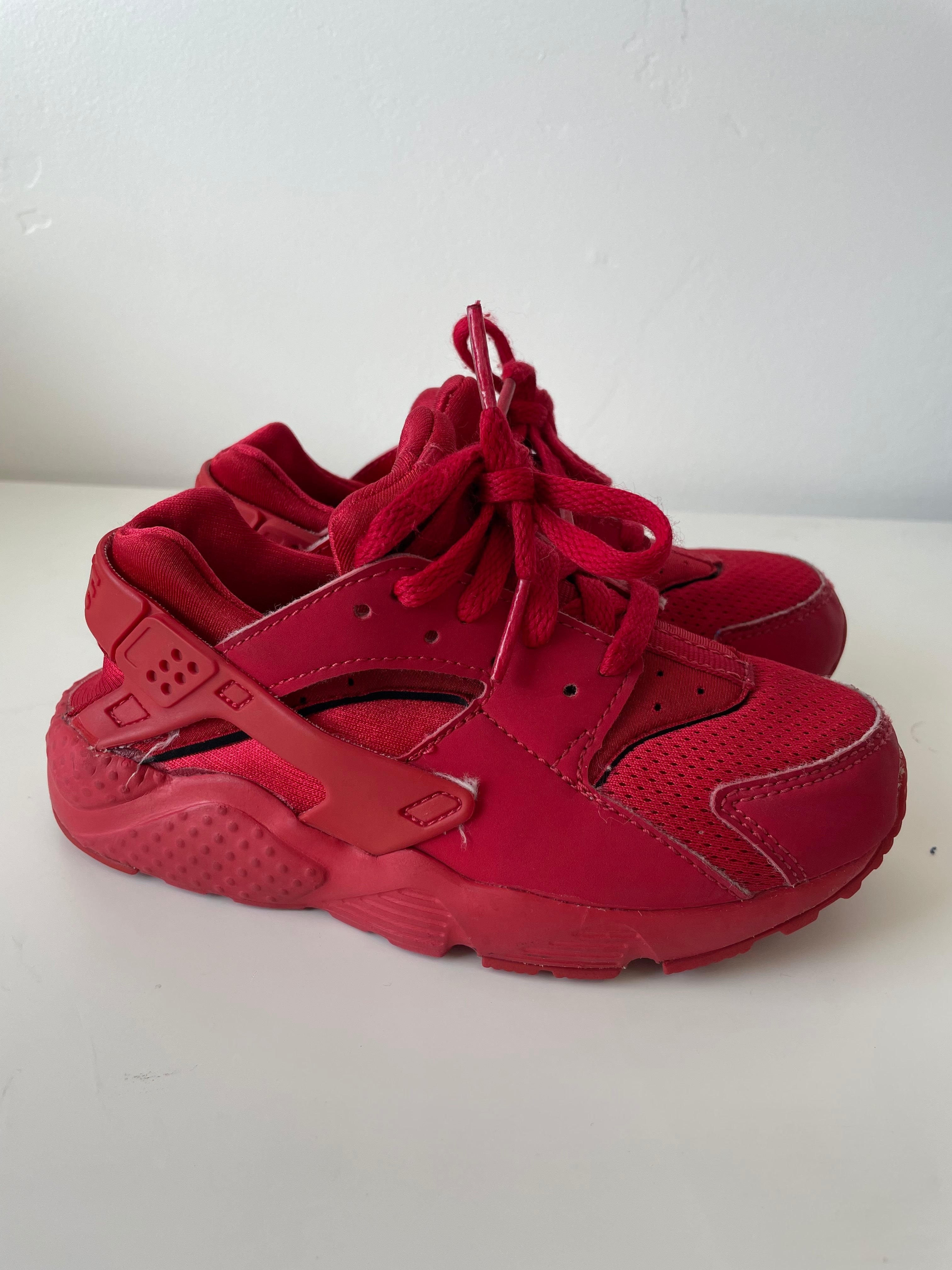 Nike air huarache run mid kids red on sale